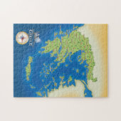 geïllustreerde kaart van Griekenland Legpuzzel (Horizontaal)