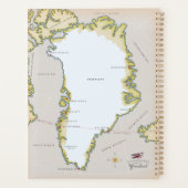 Geïllustreerde kaart van Groenland Planner (Achterkant)
