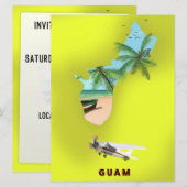 Geïllustreerde kaart van Guam reisposter (Voorkant / Achterkant)
