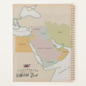 Geïllustreerde kaart van het Midden-Oosten. Planner (Achterkant)