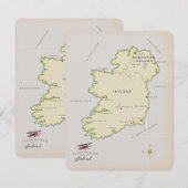 Geïllustreerde kaart van Ierland (Voorkant / Achterkant)