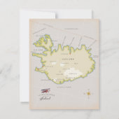 Geïllustreerde kaart van IJsland (Achterkant)