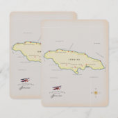 Geïllustreerde kaart van Jamaica. (Voorkant / Achterkant)