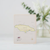 Geïllustreerde kaart van Jamaica. (Staand voorkant)