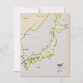 Geïllustreerde kaart van Japan (Achterkant)