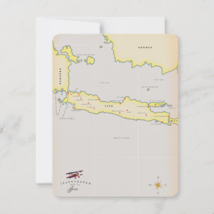 Geïllustreerde kaart van Java.