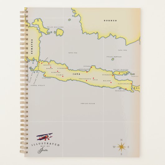 Geïllustreerde kaart van Java. Planner (Voorkant)