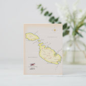 Geïllustreerde kaart van Malta (Staand voorkant)
