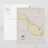 Geïllustreerde kaart van Malta (Voorkant / Achterkant)