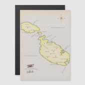 Geïllustreerde kaart van Malta (Voorkant / Achterkant)