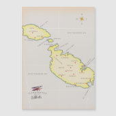 Geïllustreerde kaart van Malta (Voorkant)