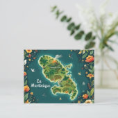Geïllustreerde kaart van Martinique (Staand voorkant)