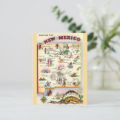 Geïllustreerde kaart van New Mexico (Staand voorkant)