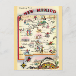 Geïllustreerde kaart van New Mexico