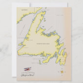 Geïllustreerde kaart van Newfoundland. (Achterkant)