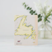 Geïllustreerde kaart van Newfoundland. (Staand voorkant)