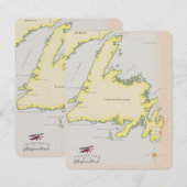 Geïllustreerde kaart van Newfoundland. (Voorkant / Achterkant)