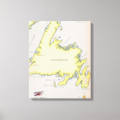 Geïllustreerde kaart van Newfoundland. Canvas Afdruk (Voorkant)
