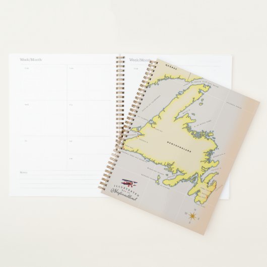 Geïllustreerde kaart van Newfoundland. Planner (Display)