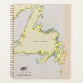 Geïllustreerde kaart van Newfoundland. Planner (Voorkant)
