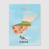 Geïllustreerde kaart van Oman reisposter (Voorkant)