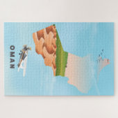Geïllustreerde kaart van Oman reisposter Legpuzzel (Horizontaal)