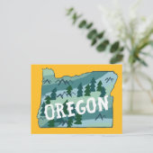 Geïllustreerde kaart van Oregon (Staand voorkant)