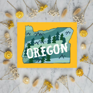 Geïllustreerde kaart van Oregon