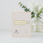 Geïllustreerde kaart van Puerto Rico. (Staand voorkant)
