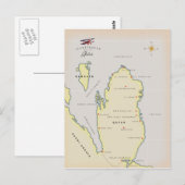Geïllustreerde kaart van Qatar (Voorkant / Achterkant)