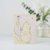 Geïllustreerde kaart van Qatar (Staand voorkant)