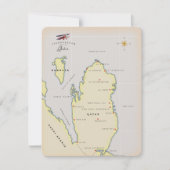 Geïllustreerde kaart van Qatar (Voorkant)