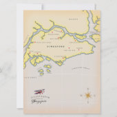 Geïllustreerde kaart van Singapore (Achterkant)