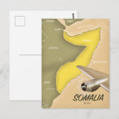 geïllustreerde kaart van Somalië (Voorkant / Achterkant)