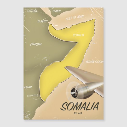 geïllustreerde kaart van Somalië (Voorkant)