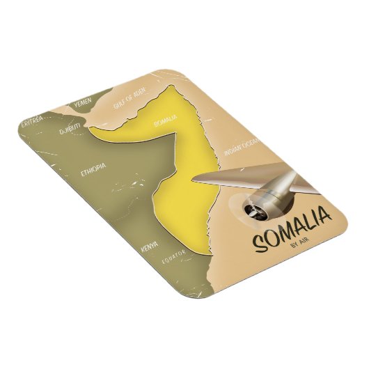 geïllustreerde kaart van Somalië Magneet (Rechterzijde)