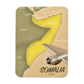 geïllustreerde kaart van Somalië Magneet (Verticaal)