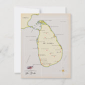 Geïllustreerde kaart van Sri Lanka (Voorkant)