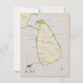 Geïllustreerde kaart van Sri Lanka (Achterkant)