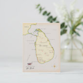 Geïllustreerde kaart van Sri Lanka (Staand voorkant)