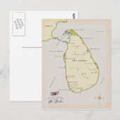 Geïllustreerde kaart van Sri Lanka (Voorkant / Achterkant)