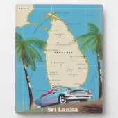 Geïllustreerde kaart van Sri Lanka Fotoplaat (Voorkant)