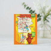 Geïllustreerde kaart van Yellowstone & Teton Parks (Staand voorkant)