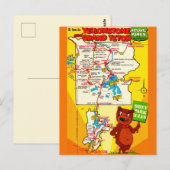 Geïllustreerde kaart van Yellowstone & Teton Parks (Voorkant / Achterkant)