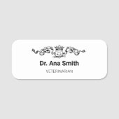 Geïllustreerde kat diergeneeskundig beroep bedrijf naamplaatje (Voorkant)