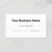 Geïllustreerde kat diergeneeskundig beroep bedrijf visitekaartje (Achterkant)