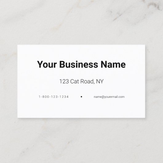 Geïllustreerde kat diergeneeskundig beroep bedrijf visitekaartje (Achterkant)