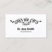 Geïllustreerde kat diergeneeskundig beroep bedrijf visitekaartje (Voorkant)