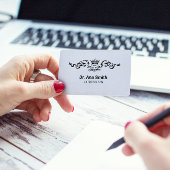 Geïllustreerde kat diergeneeskundig beroep bedrijf visitekaartje