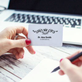 Geïllustreerde kat diergeneeskundig beroep bedrijf visitekaartje